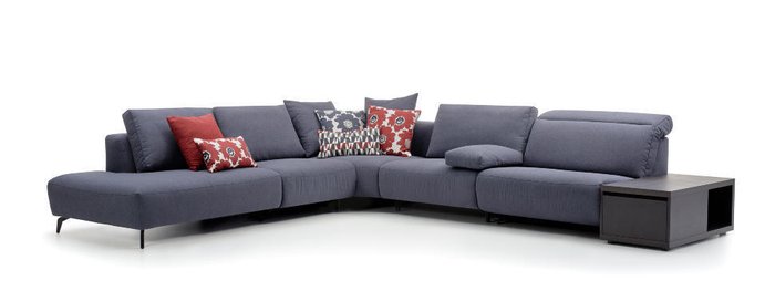 Угловой диван Romano синего цвета - купить Угловые диваны по цене 690054.0