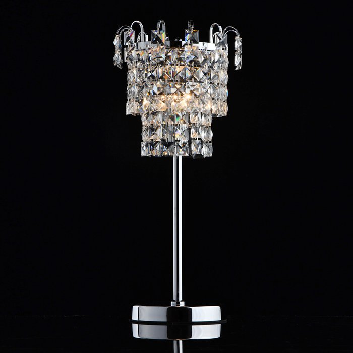 Настольная лампа Аделард с хрустальными подвесками - купить Настольные лампы по цене 9450.0
