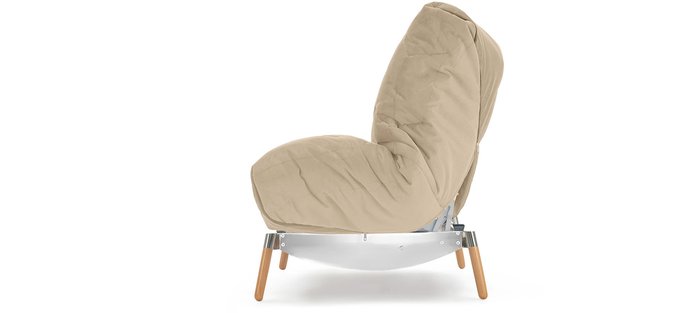 Кресло-кровать АРТЕС Аэро Хром бежевого цвета - лучшие Интерьерные кресла в INMYROOM