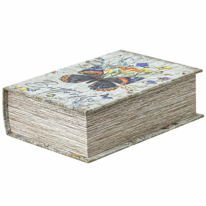 Шкатулка-книга c замком Бабочка H22 из дерева - купить Шкатулки по цене 1850.0