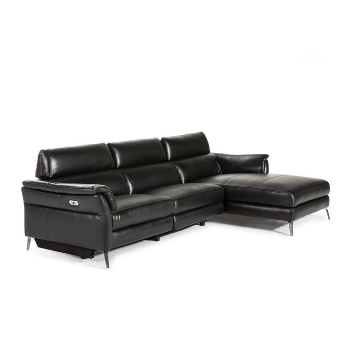 Кожаный диван с механизмом релакс - купить Угловые диваны по цене 785990.0