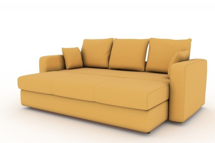 Прямой диван-кровать Liverpool желтого цвета - купить Прямые диваны по цене 15500.0