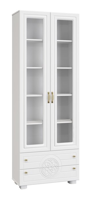 Шкаф комбинированный Монблан белого цвета