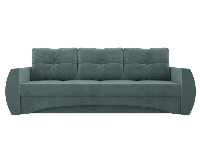 Прямой диван-кровать Сатурн темно-бирюзового цвета - купить Прямые диваны по цене 42990.0