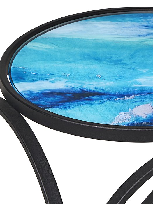 Кофейный столик Sfera черно-голубого цвета - лучшие Кофейные столики в INMYROOM