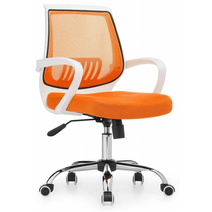 Компьютерное кресло Ergoplus бело-оранжевого цвета