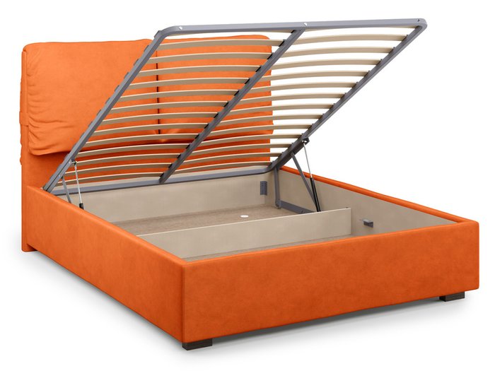Кровать Trazimeno 140х200 оранжевого цвета с подъемным механизмом - лучшие Кровати для спальни в INMYROOM
