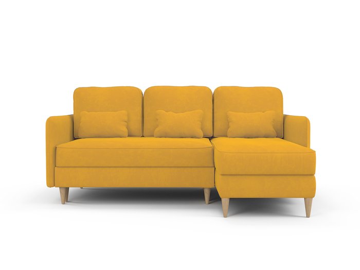 Угловой диван-кровать Санваль желтого цвета