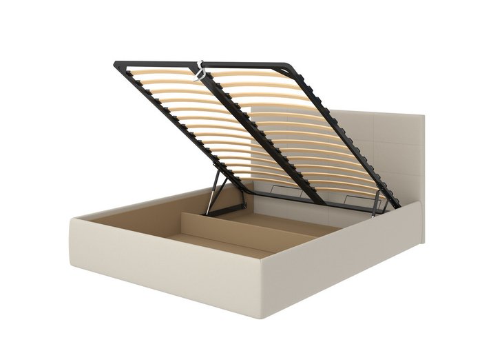 Кровать Alba 160х190 бежевого цвета с подъемным механизмом - лучшие Кровати для спальни в INMYROOM