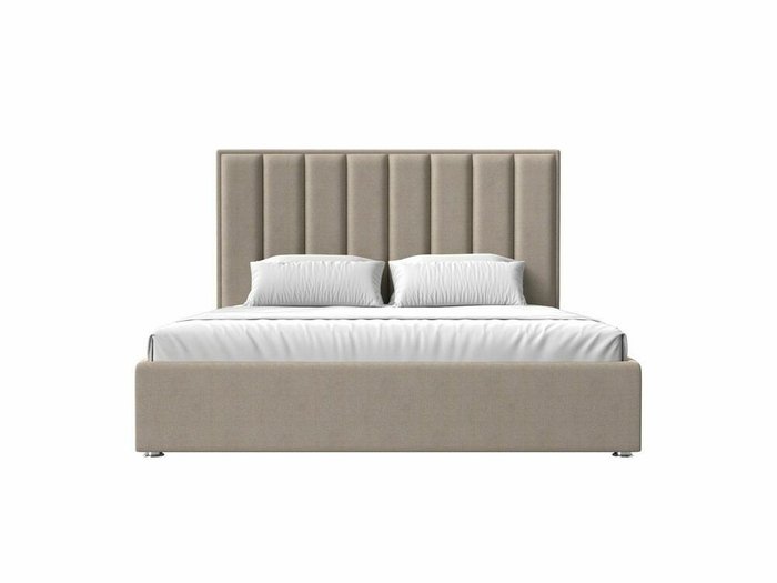 Кровать Афродита 200х200 бежевого цвета с подъемным механизмом - купить Кровати для спальни по цене 96999.0