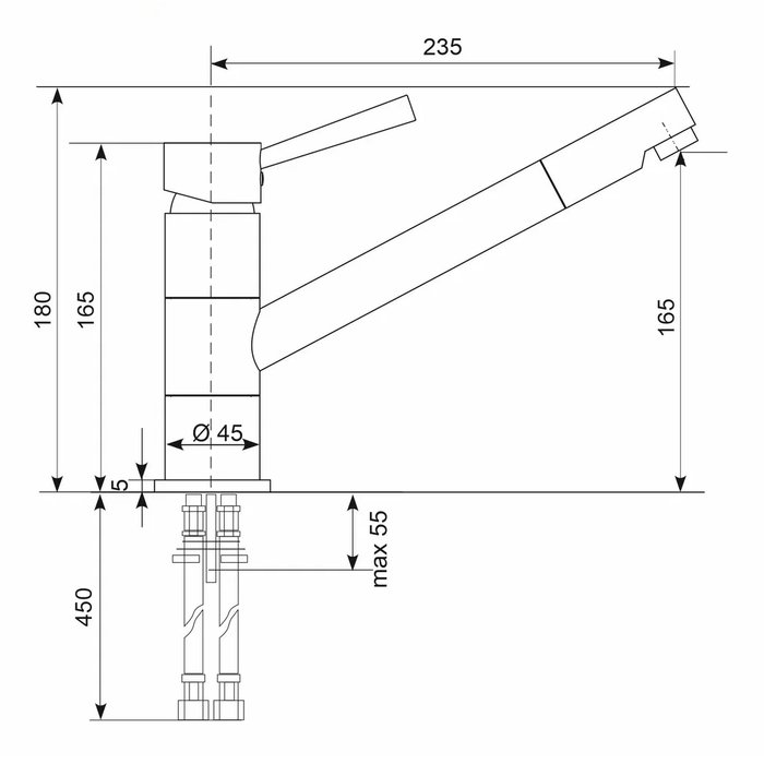 Cмеситель ULGRAN Quartz UQ-025-10, песок - купить Смесители для кухни по цене 8980