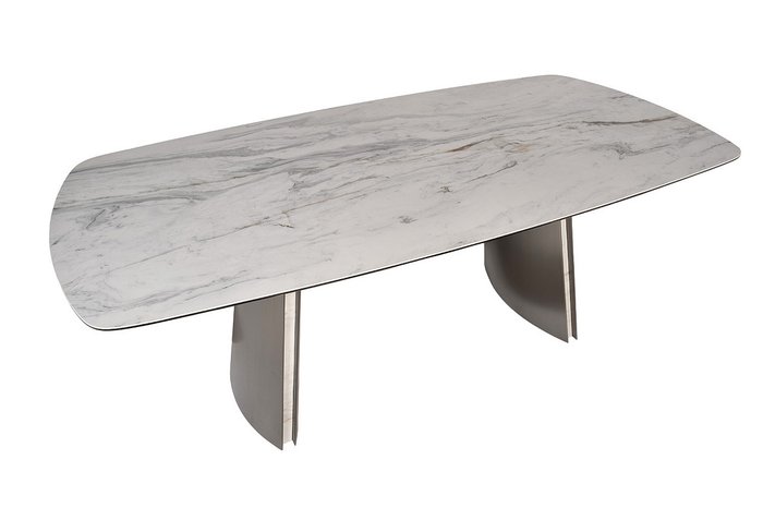Обиженный стол Johannesburg 240 бело-серого цвета - лучшие Обеденные столы в INMYROOM