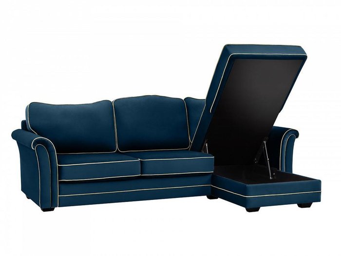 Угловой диван-кровать Sydney темно-синего цвета - лучшие Угловые диваны в INMYROOM