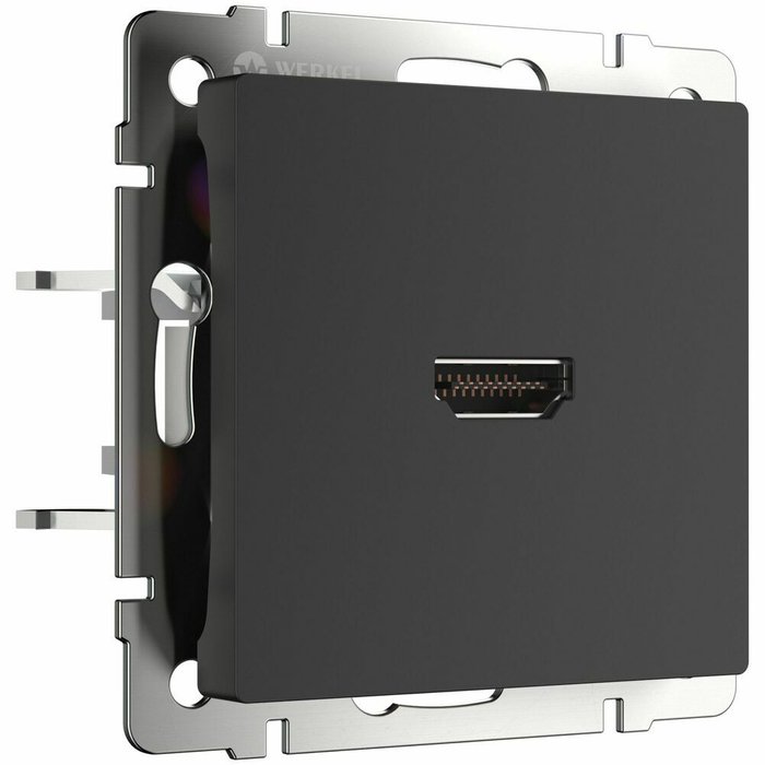 Розетка HDMI черный матовый WL08-60-11 Розетка HDMI черный матовый WL08-60-11