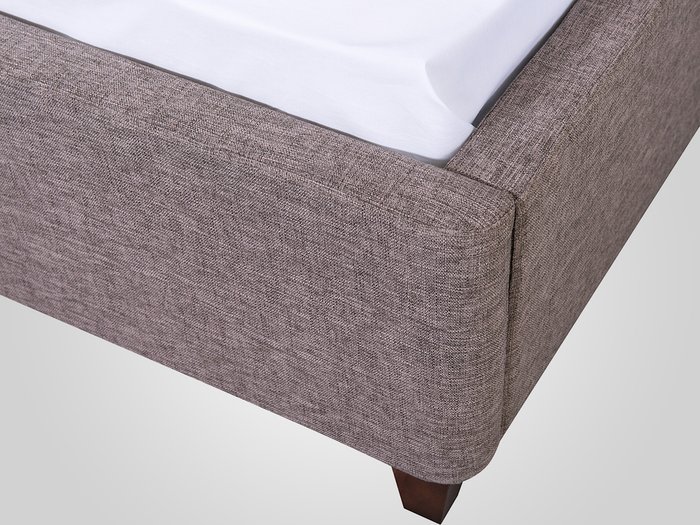 Кровать в обивке из ткани коричневого цвета 160х200 - лучшие Кровати для спальни в INMYROOM