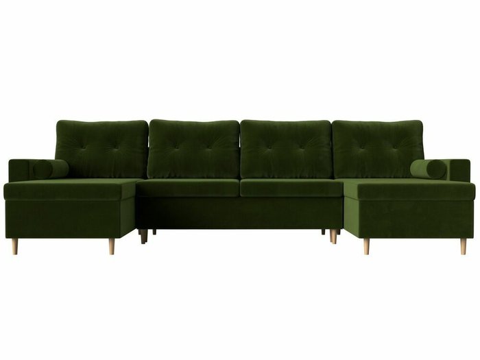 Угловой диван-кровать Белфаст зеленого цвета (тик-так)  - купить Угловые диваны по цене 89999.0