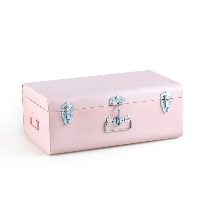 Сундук-чемодан Masa из металла розового цвета