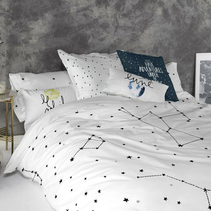 Набор из двух наволочек Blanc Constellation 50x75 белого цвета - лучшие Наволочки в INMYROOM