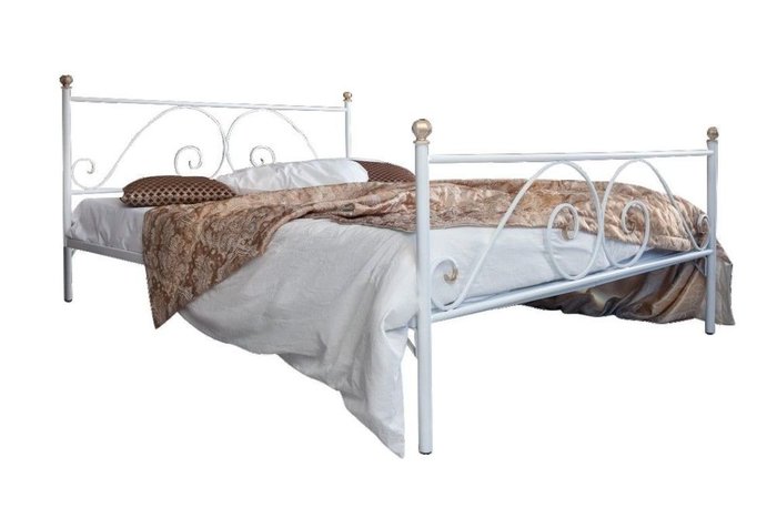 Кованая кровать Анталия 1.8 с двумя спинками