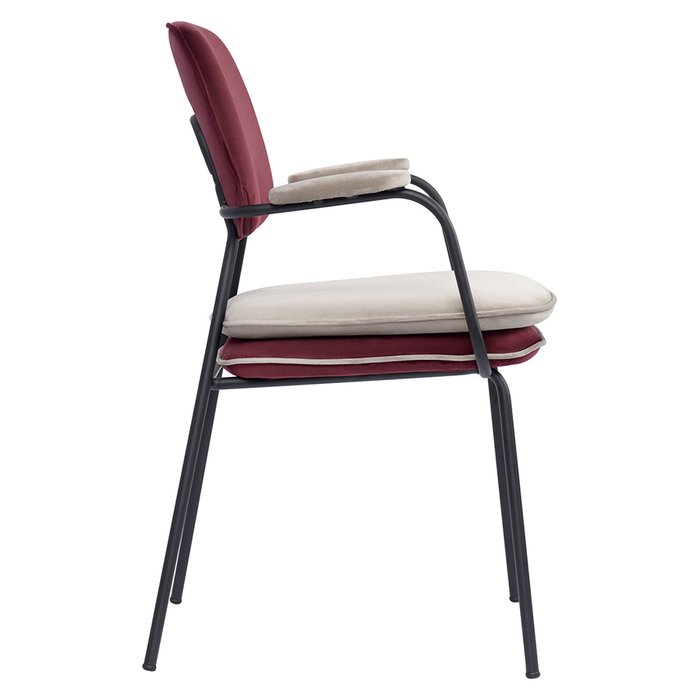 Стул с подлокотниками Pea бордово-бежевого цвета - лучшие Обеденные стулья в INMYROOM