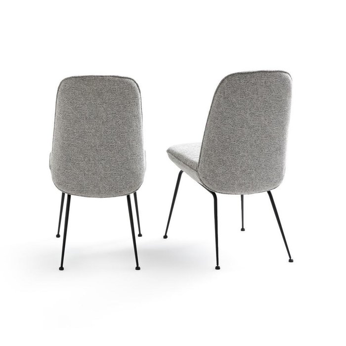 Комплект из двух стульев Belfort серого цвета - купить Обеденные стулья по цене 28599.0