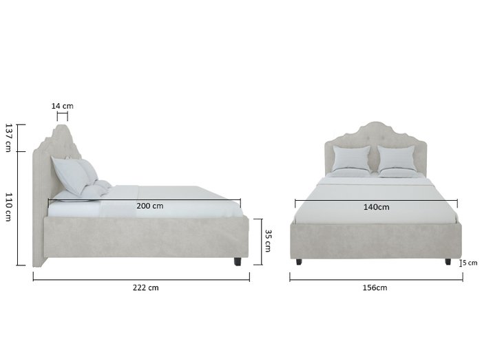 Кровать Palace 140x200 - купить Кровати для спальни по цене 102000.0