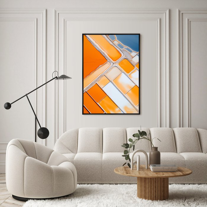 Репродукция картины Salt lakes, orange, green, No 2, 2024г. - лучшие Картины в INMYROOM