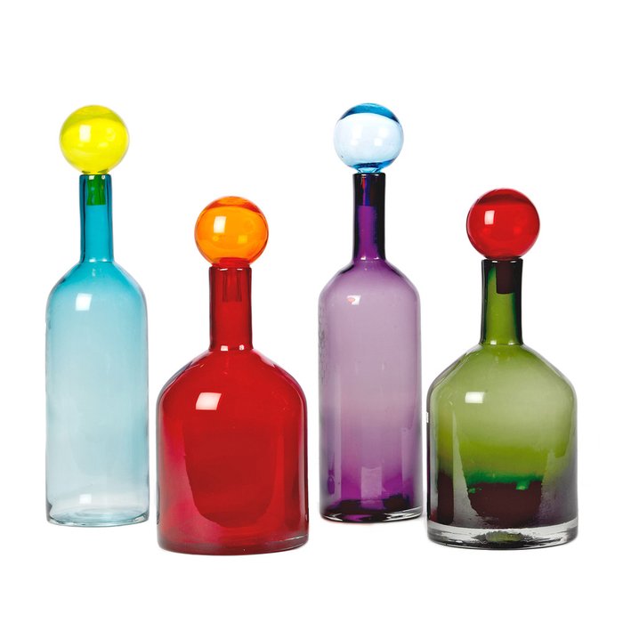 Набор из четырех бутылок Bottles multi mix из стекла