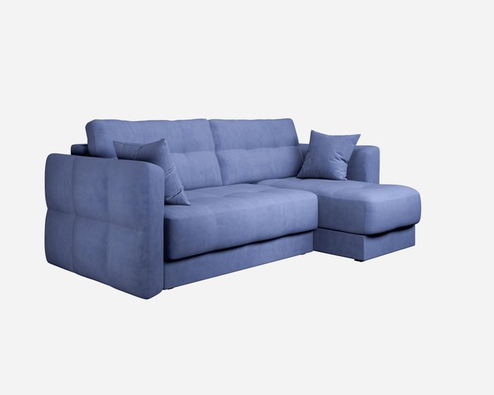 Диван-кровать угловой правый Ricco синего цвета - купить Угловые диваны по цене 80289.0