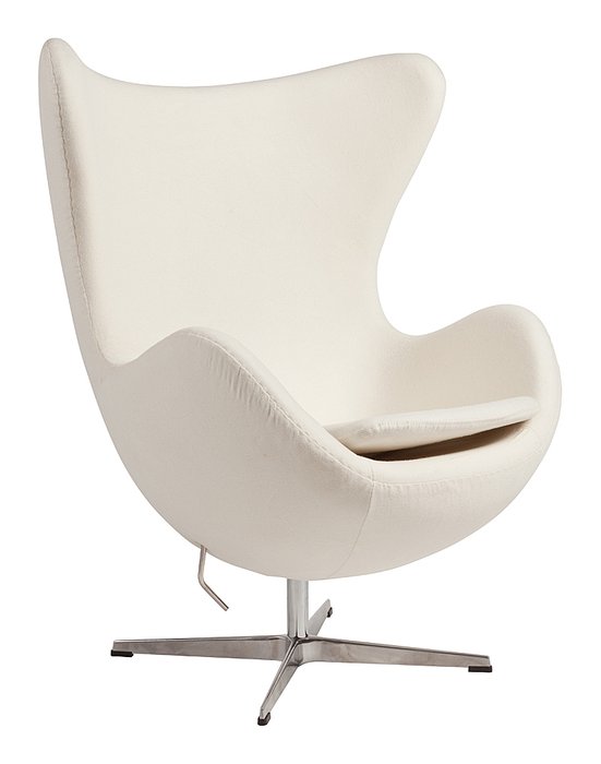 Кресло Egg Chair белого цвета - лучшие Интерьерные кресла в INMYROOM
