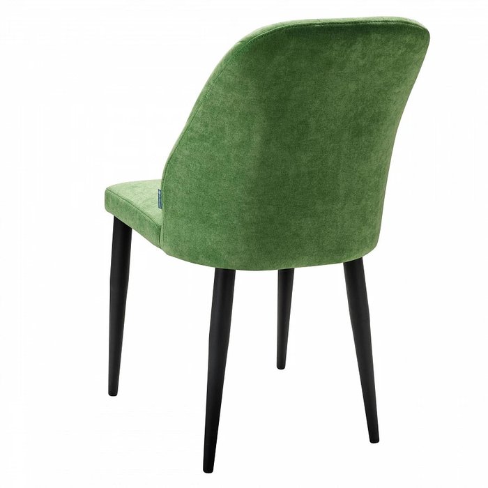 Стул Alen зеленого цвета с черными ножками - лучшие Обеденные стулья в INMYROOM