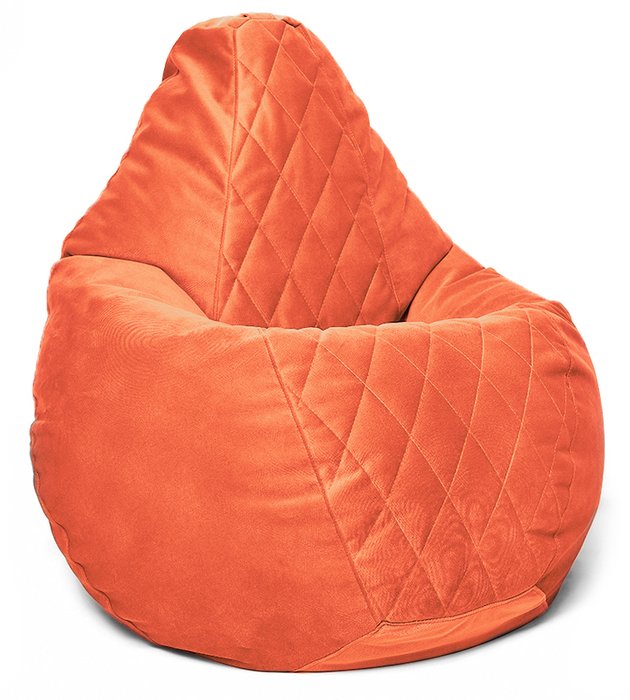 Кресло мешок Груша Maserrati 12 XL оранжевого цвета