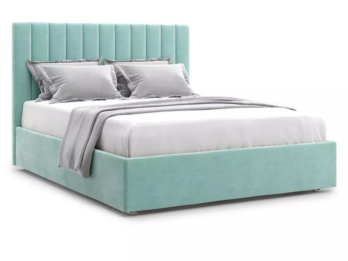 Кровать Premium Mellisa 180х200 бирюзового цвета с подъемным механизмом
