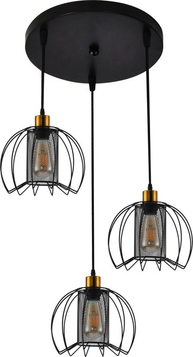 Подвесной светильник Adelaida Б0069909 (металл, цвет черный) - купить Подвесные светильники по цене 6853