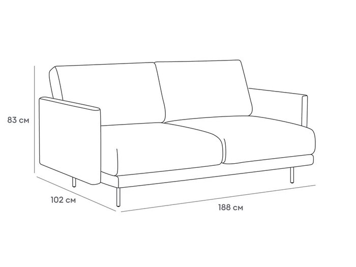 Диван Ricadi коричневого цвета - лучшие Прямые диваны в INMYROOM