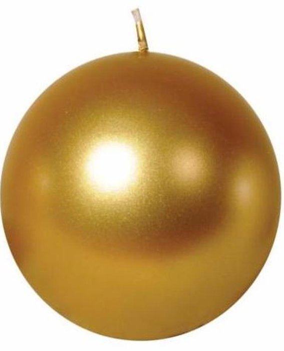 Свеча в форме шара золотистого цвета