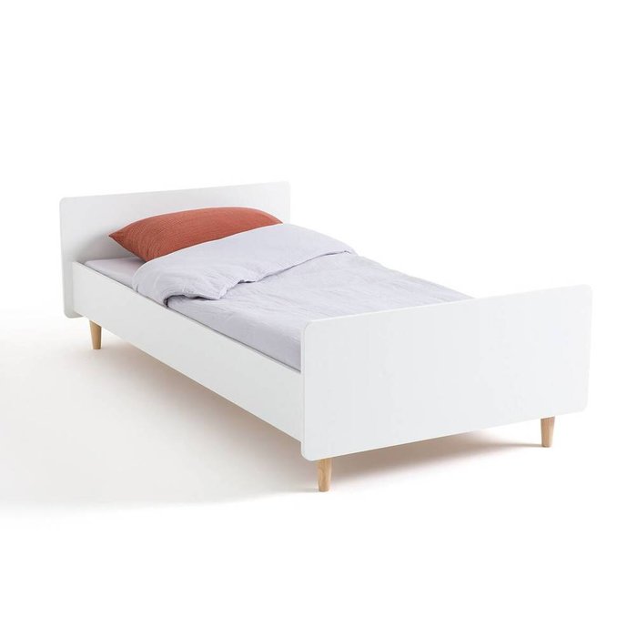 Кровать детская с кроватным основанием Zag 90x190 белого цвета