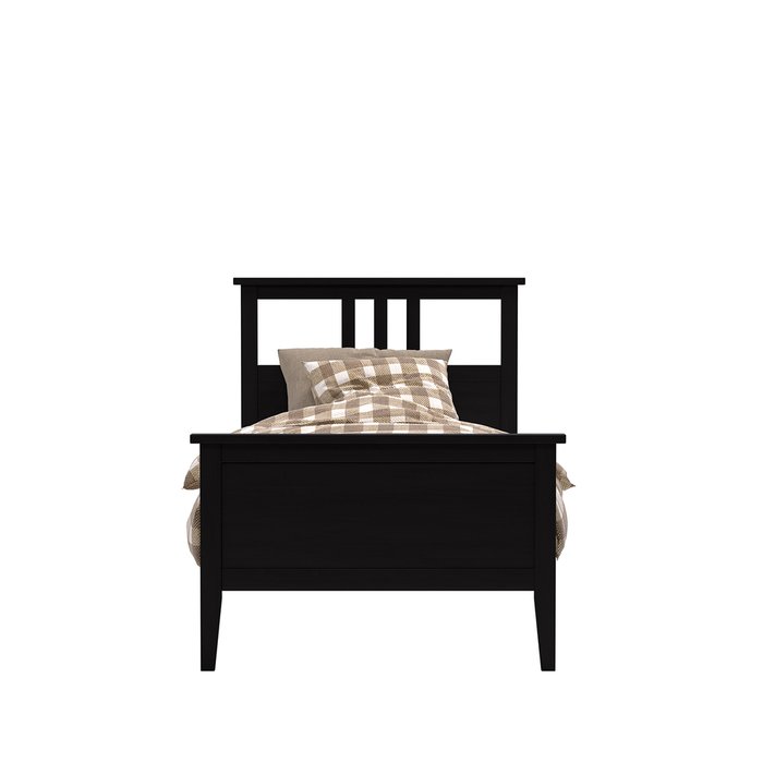 Кровать Мира 90х200 черного цвета с основанием - купить Кровати для спальни по цене 25800.0