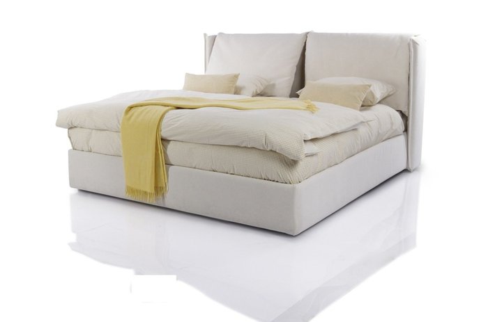 Кровать Avenue 200х200 белого цвета с ортопедической решеткой Кровать Avenue 200х200 белого цвета с ортопедической решеткой