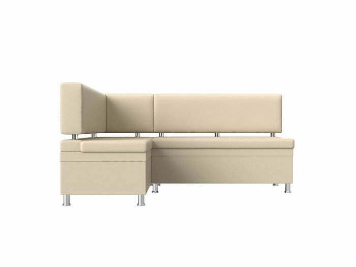 Угловой диван Стайл бежевого цвета (экокожа) левый угол - купить Угловые диваны по цене 33999.0