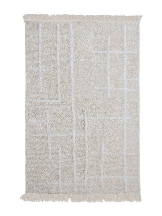 Хлопковый ковер Matis 160х230 бежевого цвета