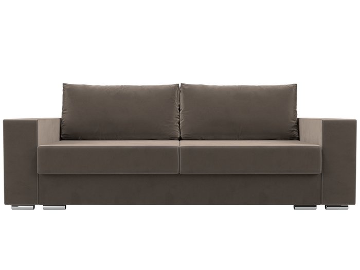 Прямой диван-кровать Исланд коричневого цвета - купить Прямые диваны по цене 51999.0