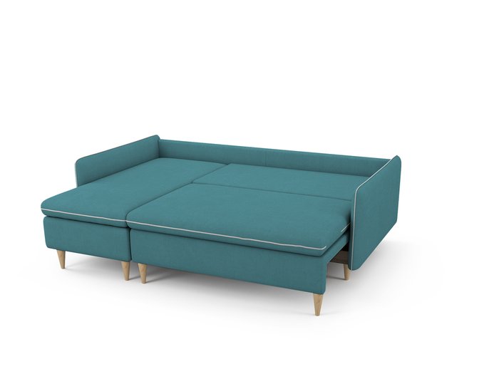 Угловой Диван-кровать Ron левый бирюзового цвета - купить Угловые диваны по цене 64900.0