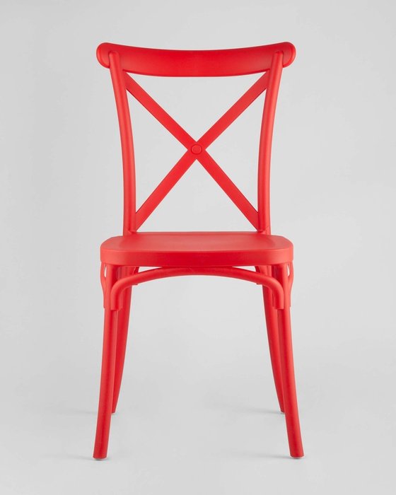 Стул Кроссбэк красного цвета - лучшие Обеденные стулья в INMYROOM