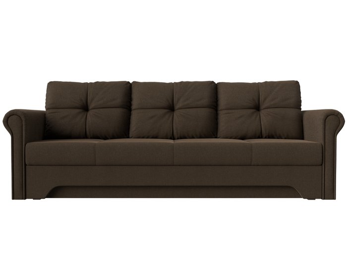 Прямой диван-кровать Европа коричневого цвета - купить Прямые диваны по цене 37999.0