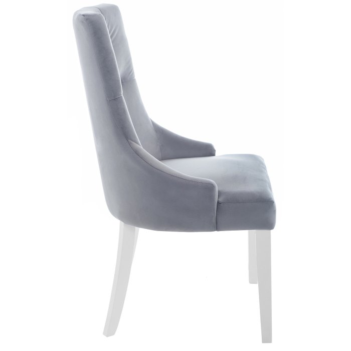 Стул Elegance с ножками из массива гевеи и обивкой из серого велюра - купить Обеденные стулья по цене 12580.0 Стул Elegance с ножками из массива гевеи и обивкой из серого велюра - купить Обеденные стулья по цене 12580.0