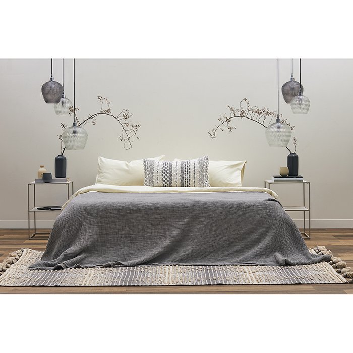 Чехол на подушку Ethnic 35х60 бело-серого цвета - купить Чехлы для подушек по цене 2190.0