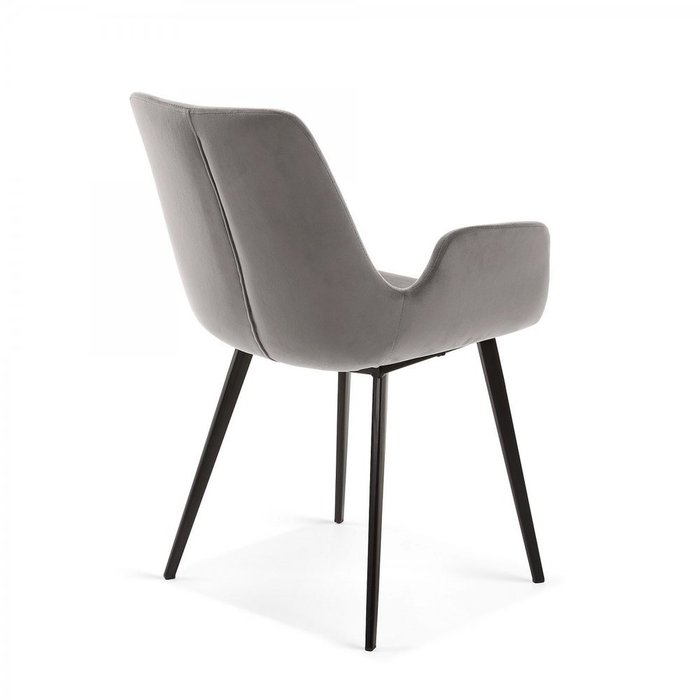 Стул Hermann из велюра серого цвета - лучшие Обеденные стулья в INMYROOM