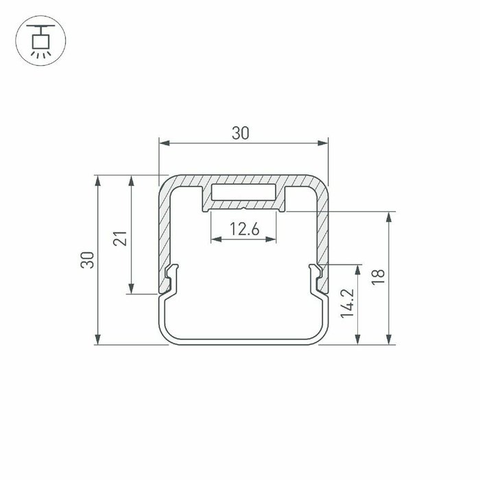 Профиль для ленты Line-D 055073 (алюминий, цвет черный) - лучшие Профили для светодиодных лент в INMYROOM Профиль для ленты Line-D 055073 (алюминий, цвет черный) - лучшие Профили для светодиодных лент в INMYROOM