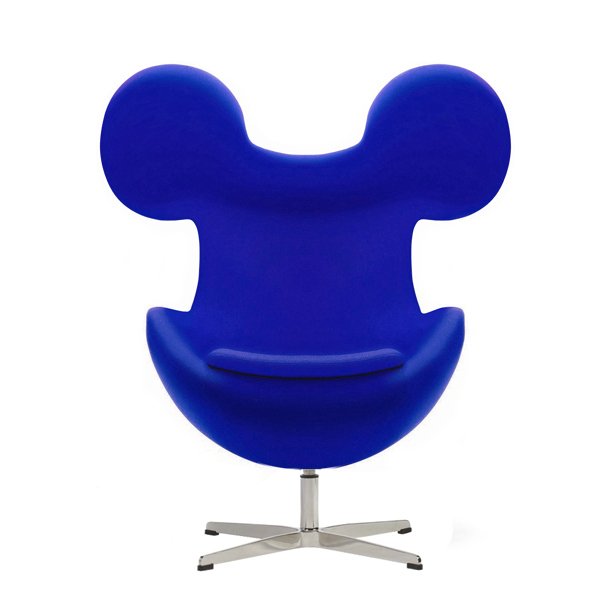 Кресло Egg Mickey синего цвета